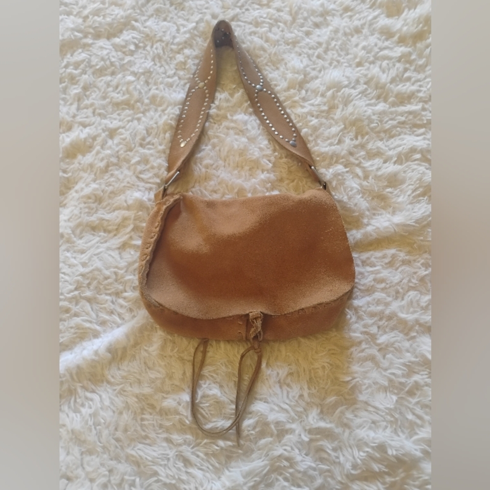 Sundance Tan Suede Shoulder Bag